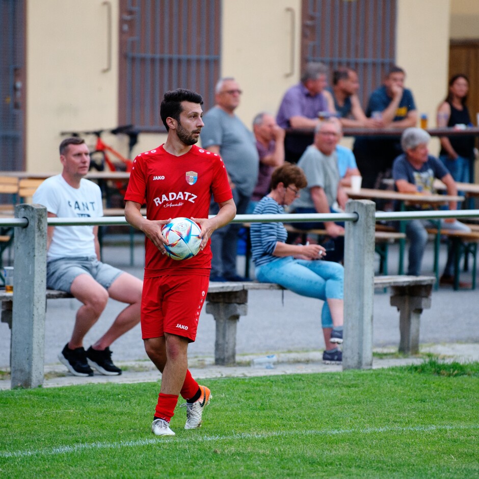 Patrick Dietmann prepares to throw the ball: Patrick Dietmann prepares to his throw in. Due to injury, Kittsee has not had enough Dietmann this season. Hopefully we'll have him back at full strength next season, toughening Kittsee defence, sending dangerous long balls forward from the back. Subject: soccer;football;burgenland;kittsee;ASV Jahrndorf;Patrick Dietmann