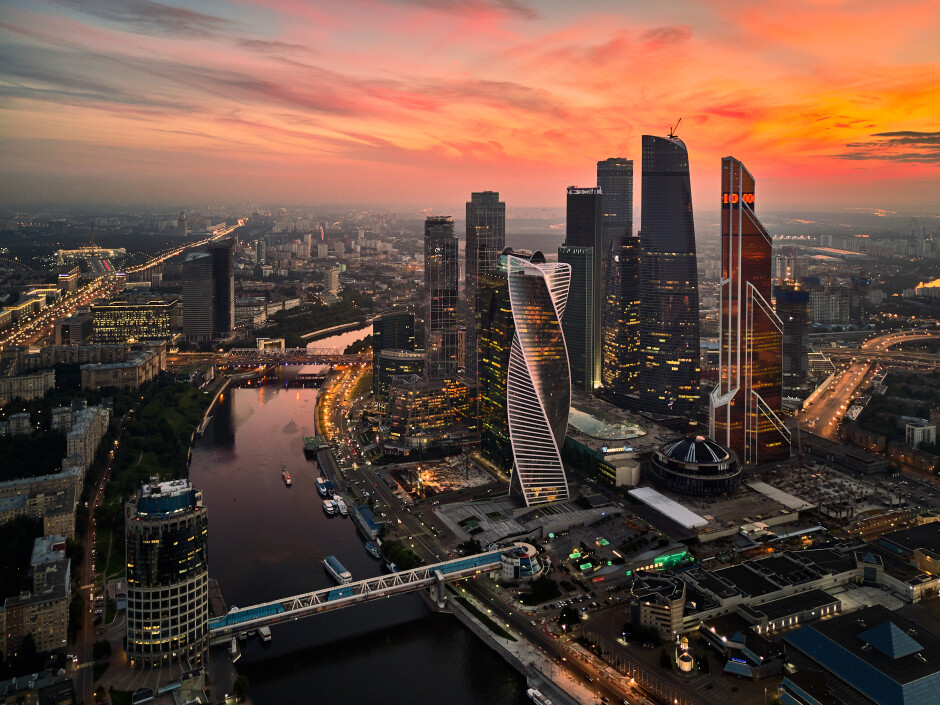 Skyscrapers on Moscow skyline in 2017