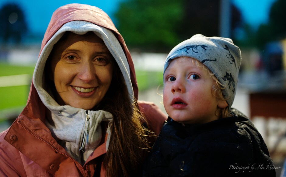 My lovely Lucia with our young A: It was nice to have guests at the game. Subject: Kittsee;Pamhagen;SK Kittsee;UFC Pamhagen;soccer;football;Lucia Spisiakova