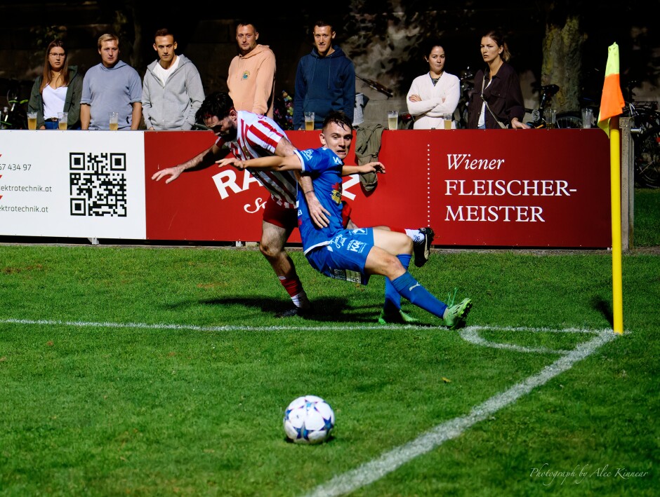 Spies in the house 2: Juraj Fuska and Sebastian Limbeck fight over a corner ball while our friends from SK Pama look on in the company of their glamorous girlfriends. Among the Pama group are the the infamous Hafner brothers here to scout for our derby next Sunday. Great preparation work, gentlemen. See you in Pama. Subject: SC Kittsee;SV Gols;burgenland;football;kittsee;soccer