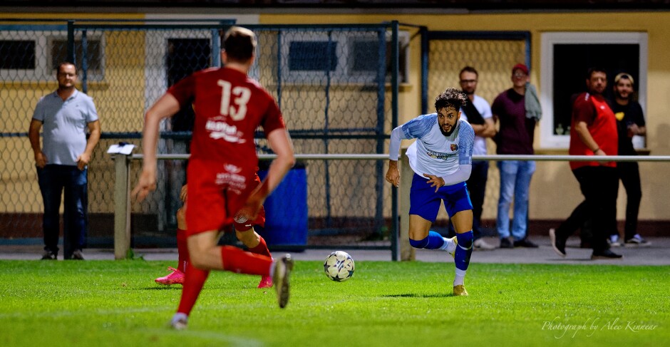 Frantisek Nagy wants a second goal: Nagy was in good form that evening. Subject: soccer;football;burgenland;kittsee;SC Kittsee;SC Breitenbrunn;Frantisek Nagy